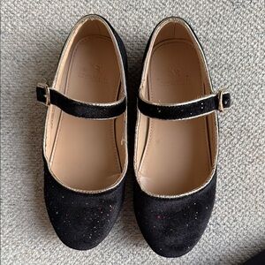Crewcuts Black Glitter Dress Shoes
